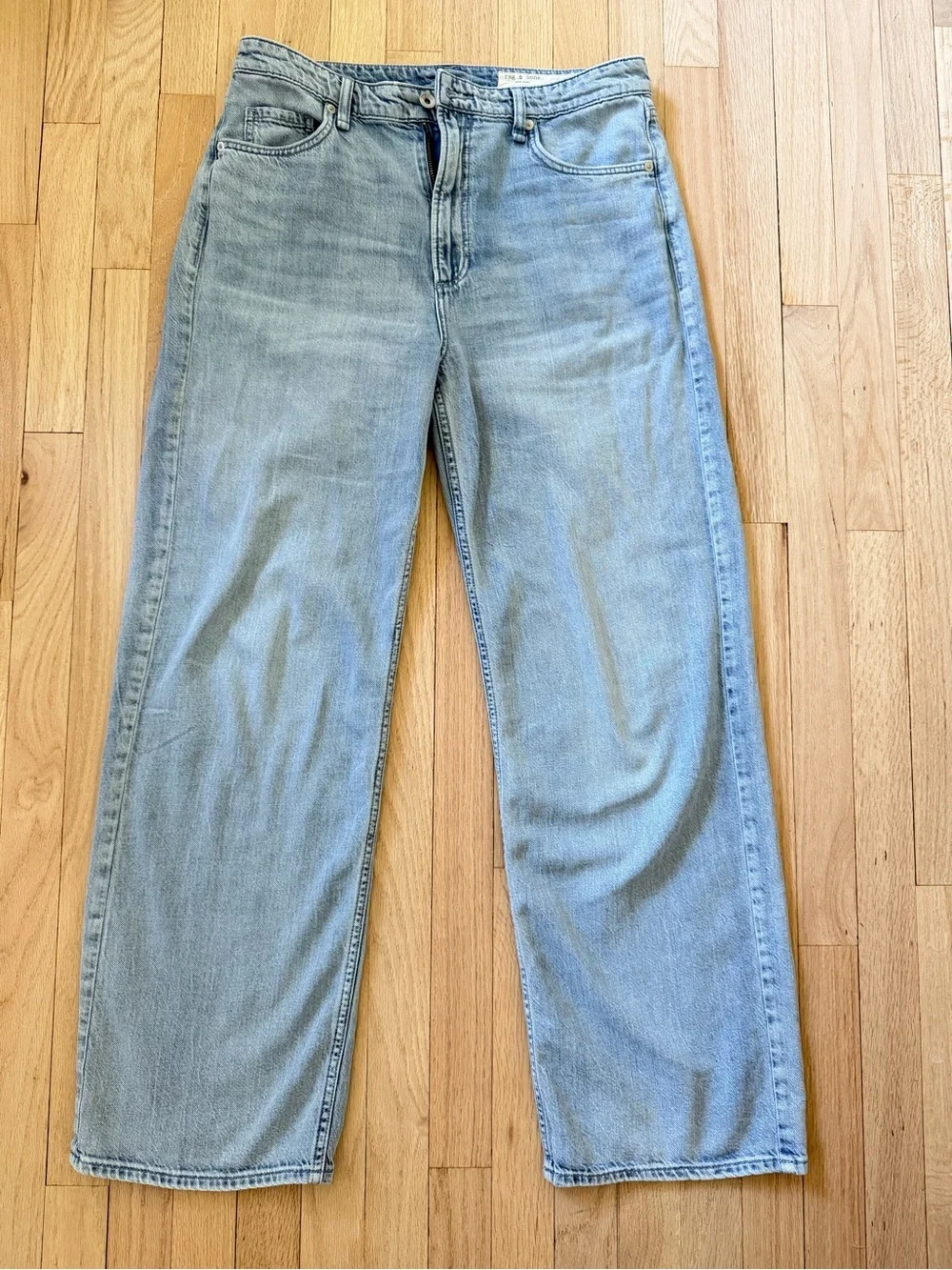rag & bone Light Blue Wide-Leg Jeans